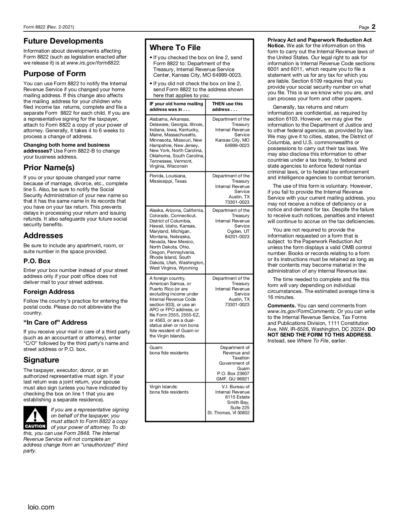 IRS Form 8822 Update Your Address With Ease