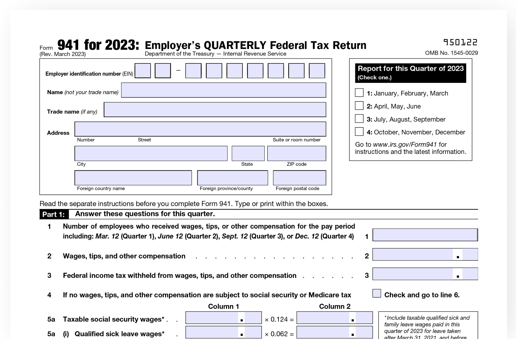 Irs Form 941 For 2024 Pdf Fayre Roseanna