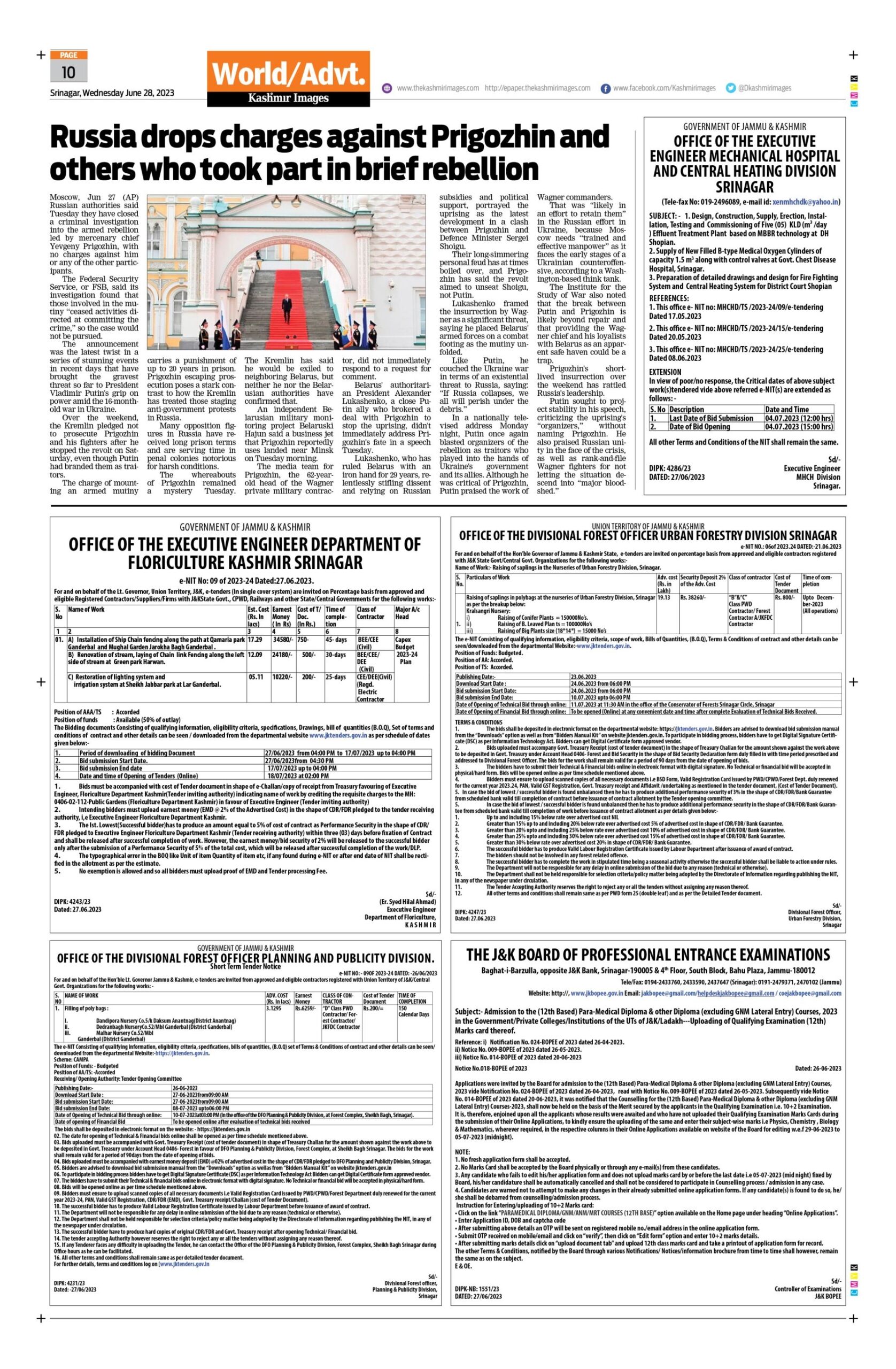 Kashmir Images 28 06 2023 Page 10 Kashmir Images Daily Newspaper