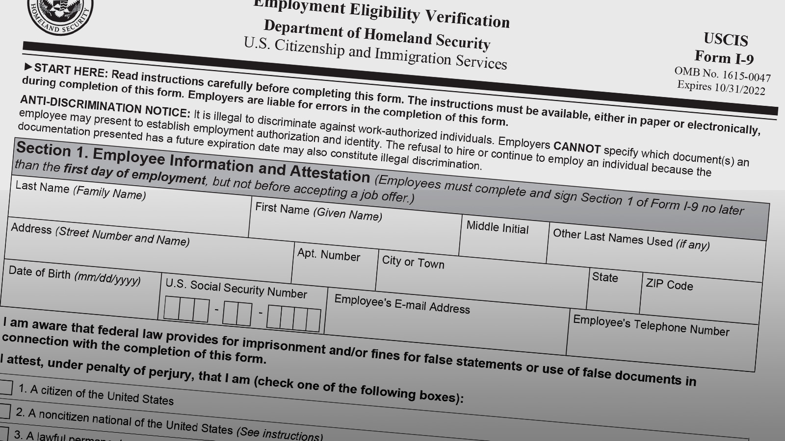 New I 9 Form Required May 1st McAfee U0026 Taft