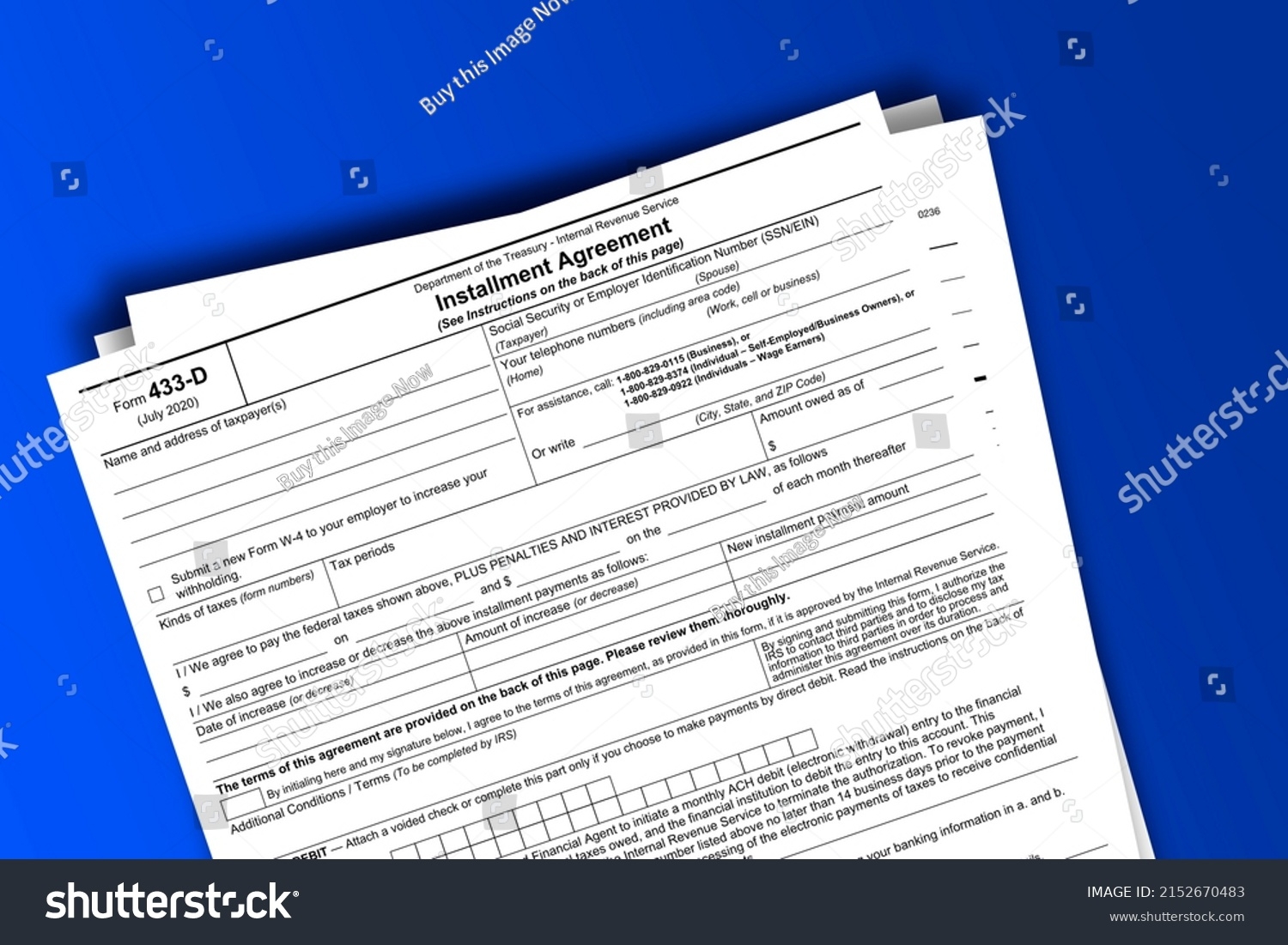 Papeles 433 D Contrato De Pago A Ilustraci n De Stock 2152670483 Shutterstock
