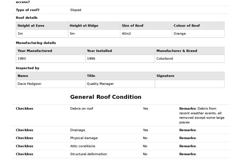 Roof Inspection Checklist Template Smarter Than PDF And Excel