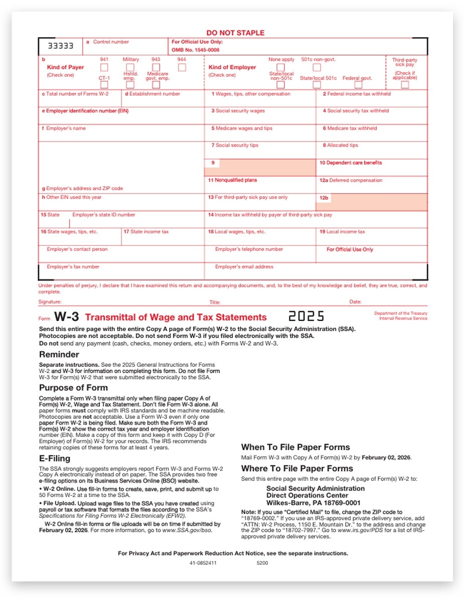 W2 Tax Forms Set Preprinted Forms W2 Tax Forms Set Preprinted Forms