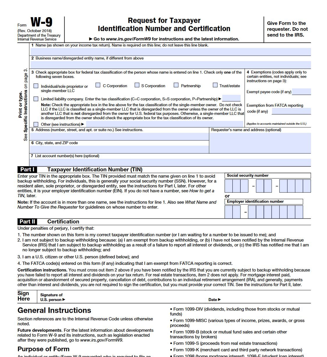 W9 Tax Form 2024 Printable Vivie Jocelyne
