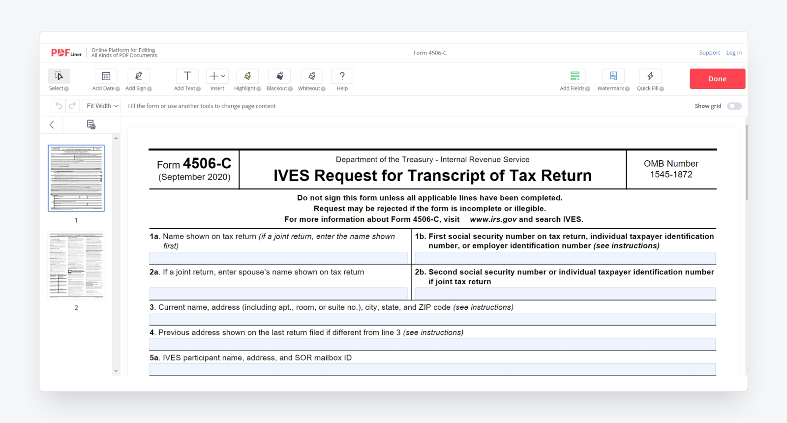 What Is Form 4506 C Brief Description And Tips Business Partner 