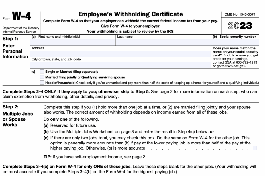 What Is The W4 Form And How Do You Fill It Out Simple Guide