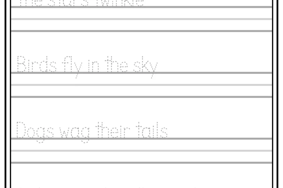 23 Printable Tracing And Writing English
