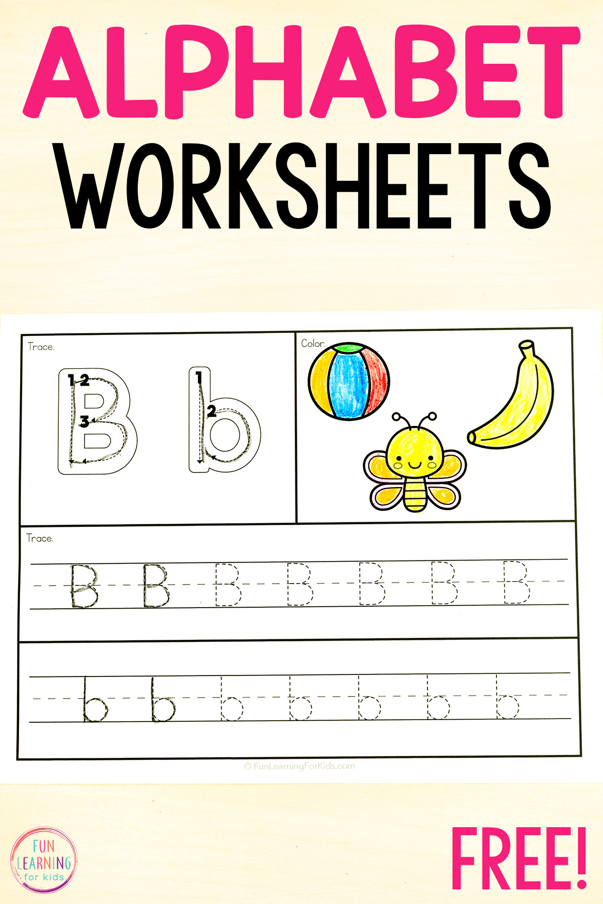 Alphabet Beginning Sounds Letter Tracing Worksheets