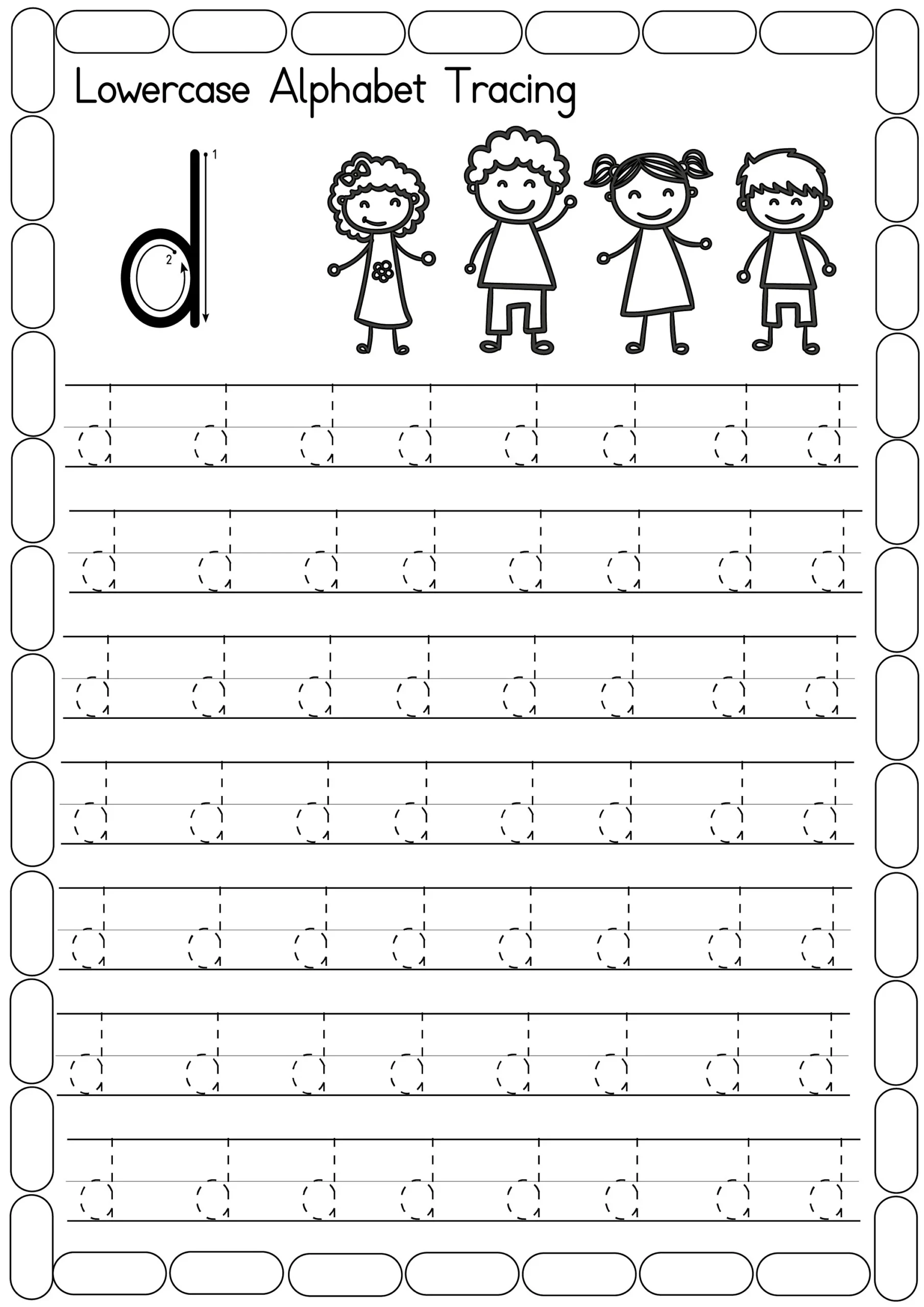 Alphabet Tracing Worksheets Lowercase