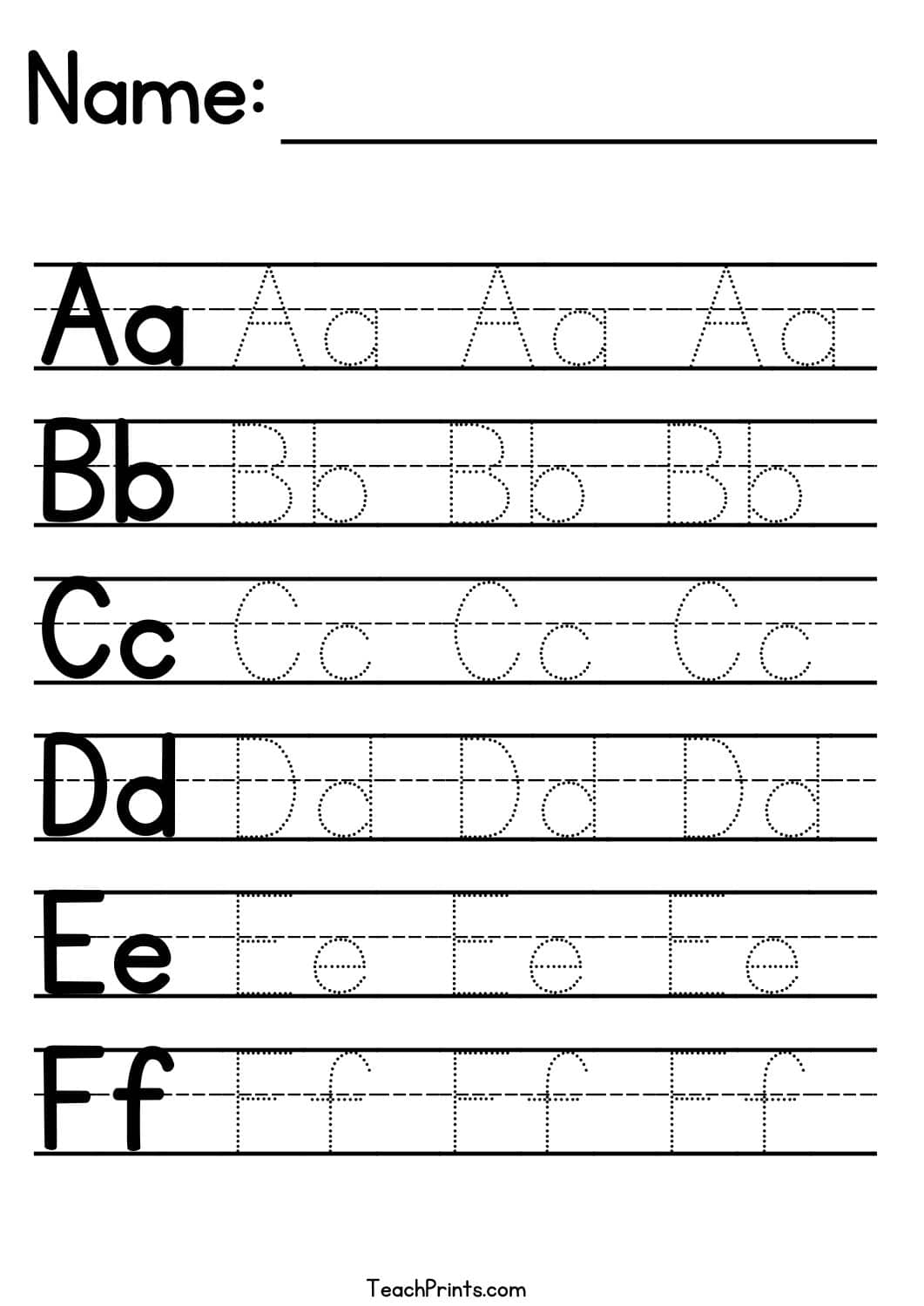 Alphabet Tracing Worksheets