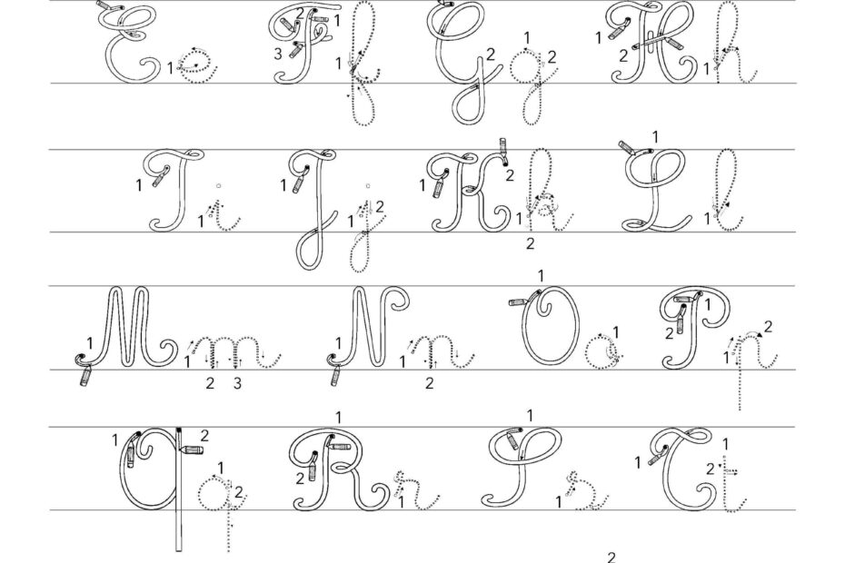 Cursive Tracing Worksheets