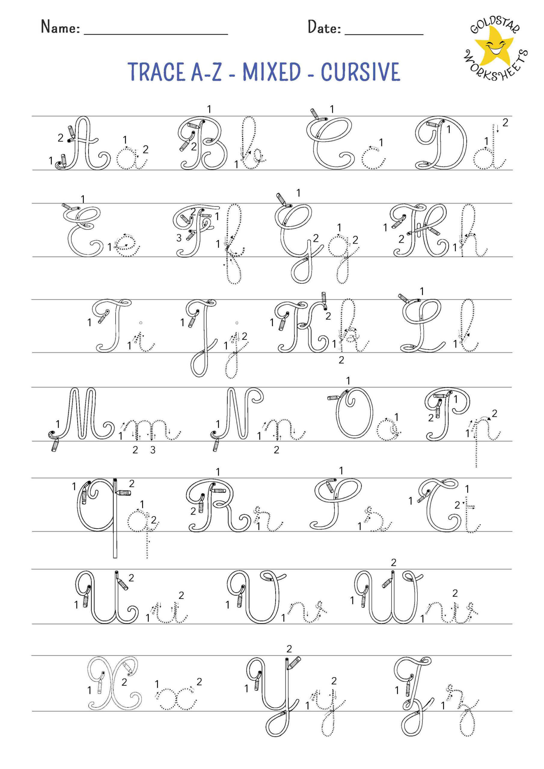 Cursive Tracing Worksheets Cursive Tracing Worksheets