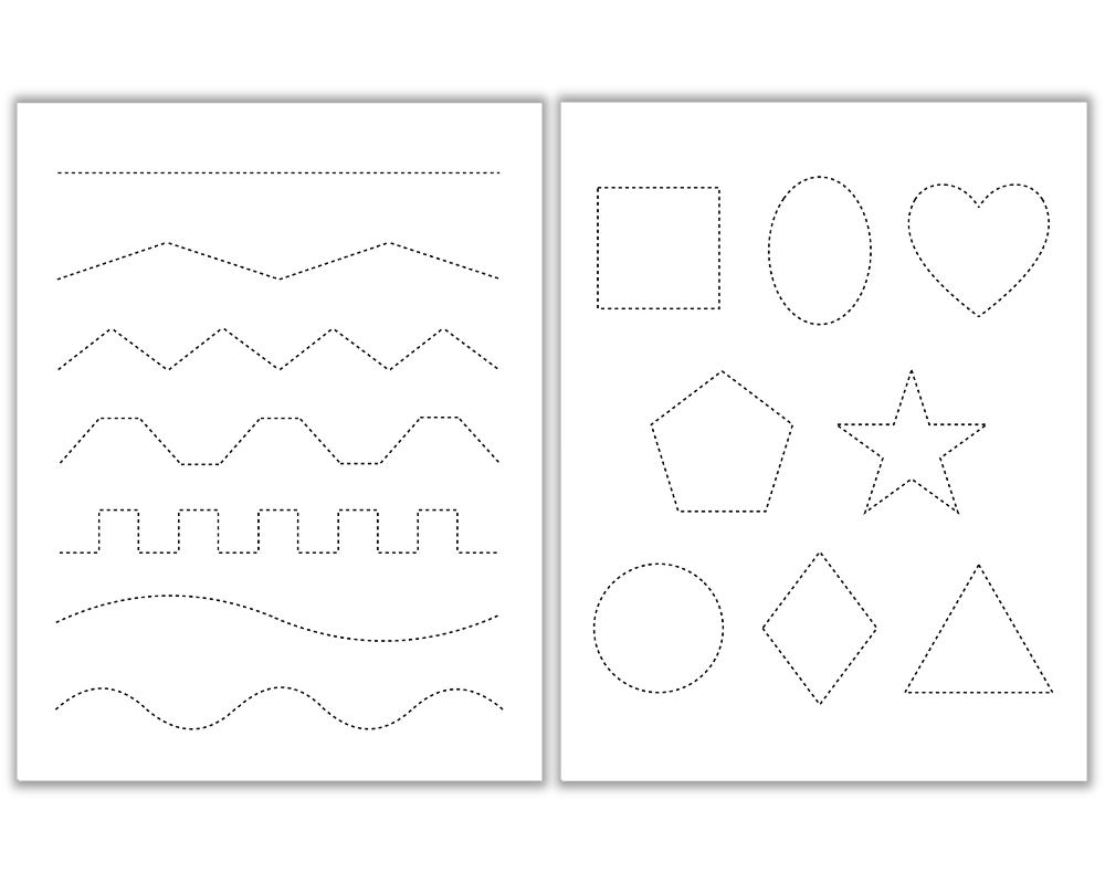 Cutting Tracing Practice Worksheets