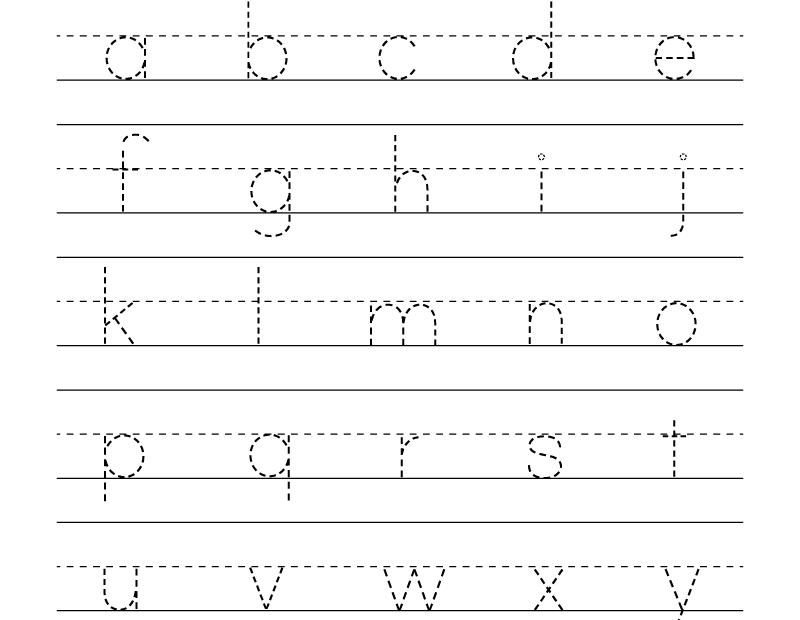 Dash Trace Handwriting Worksheet Printable