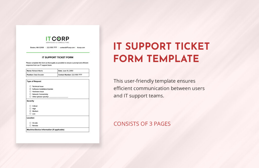 Close-up view of a printable ticket request form on a clipboard