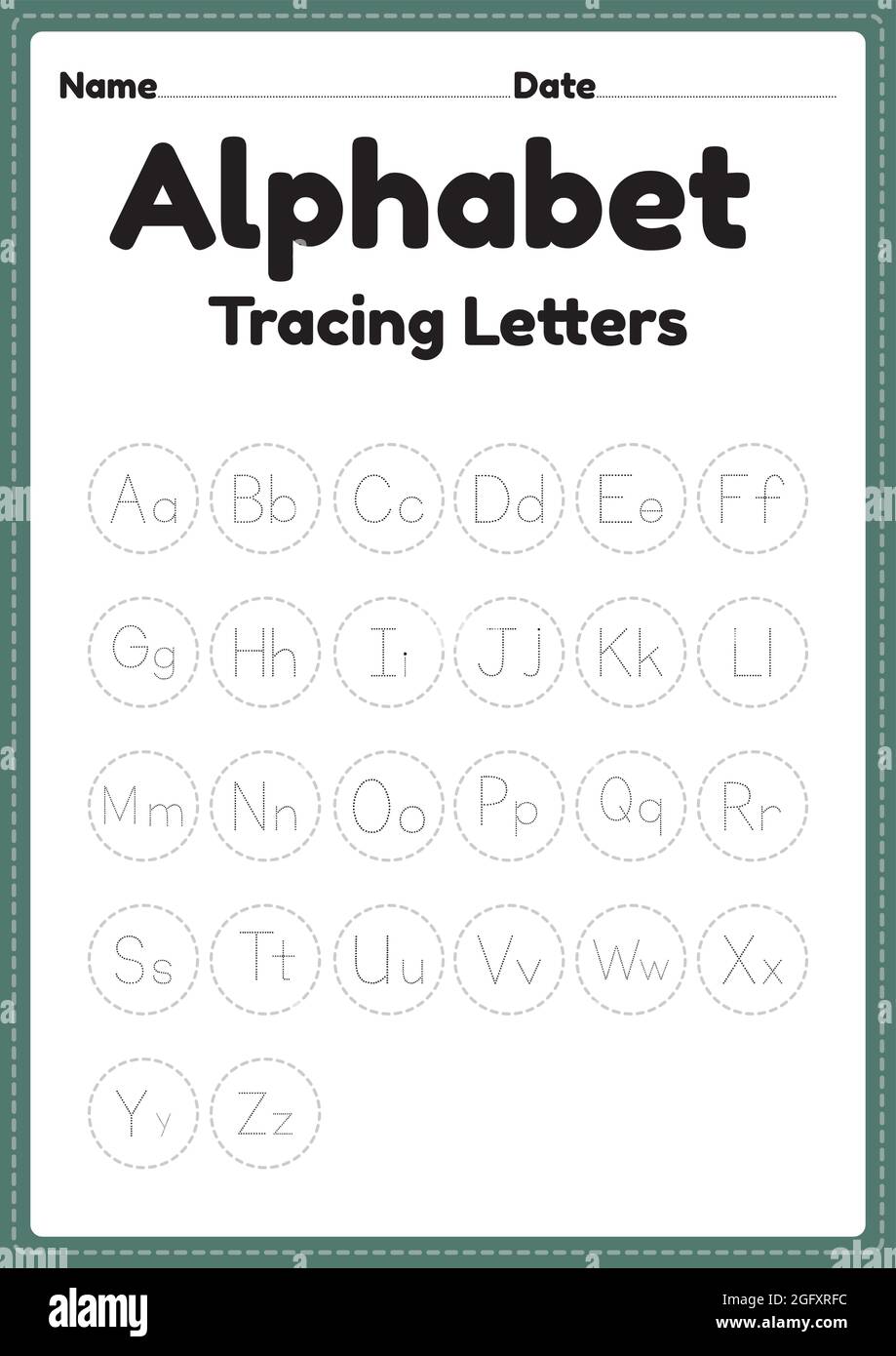 Letter Tracing Alphabet Worksheet For Kindergarten And Preschool Kids For Handwriting Practice And Educational Activities In A Printable Page Image440068256