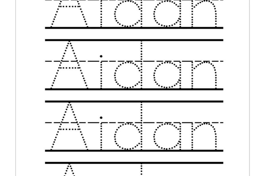Name Trace Worksheet Digital File