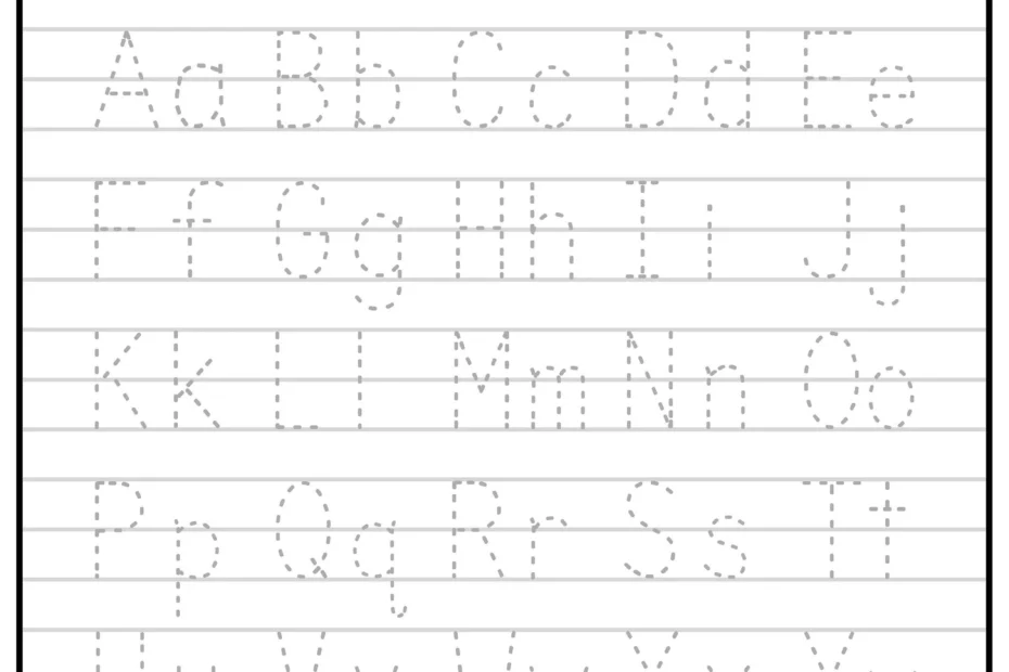 Printable A Z Letter Tracing Worksheet