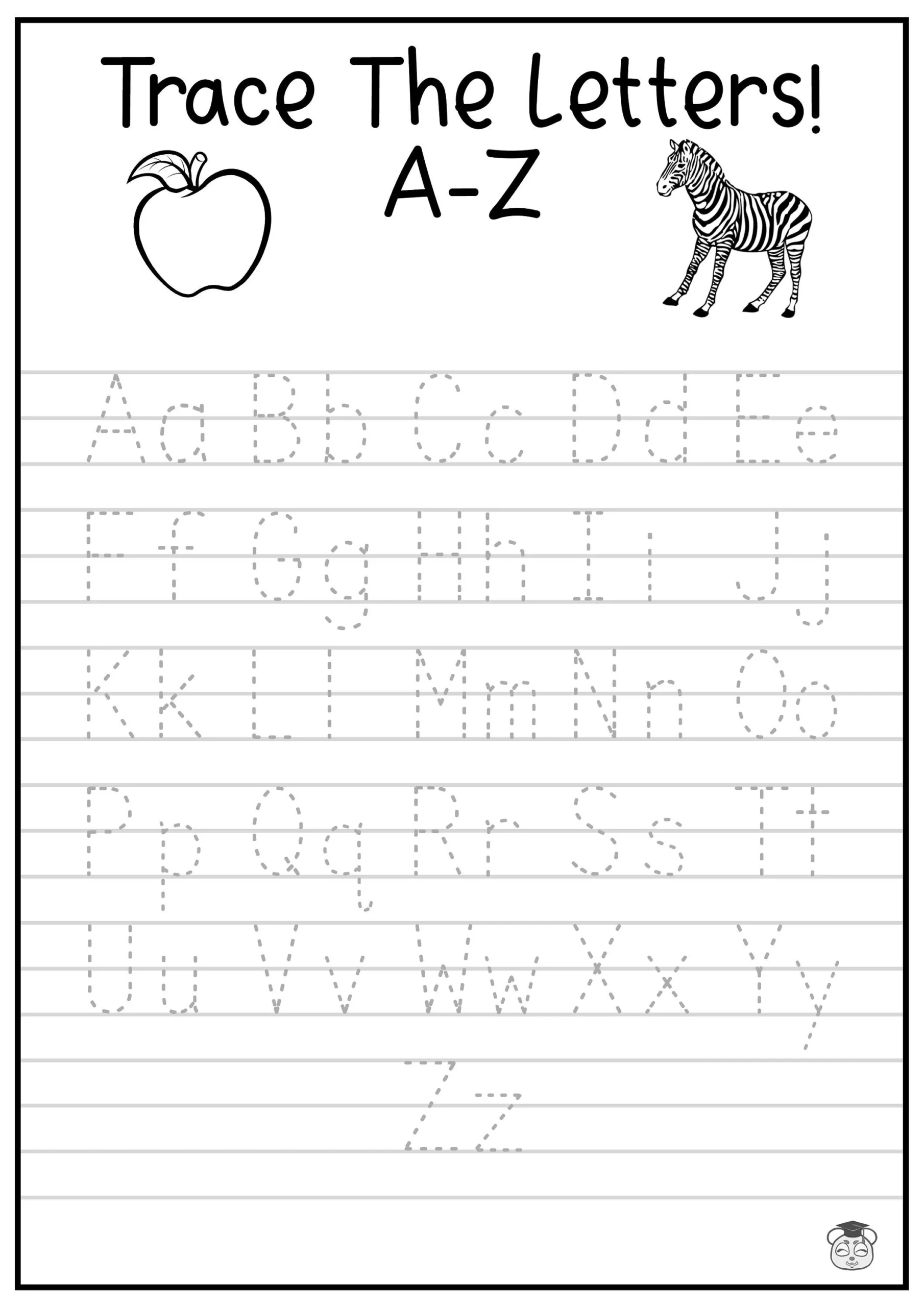 Printable A Z Letter Tracing Worksheet