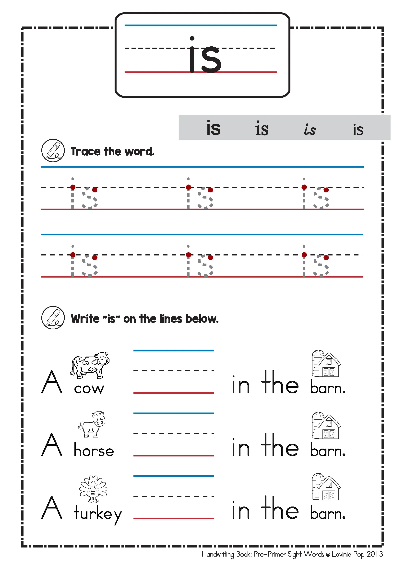 Sight Words Handwriting Tracing Book