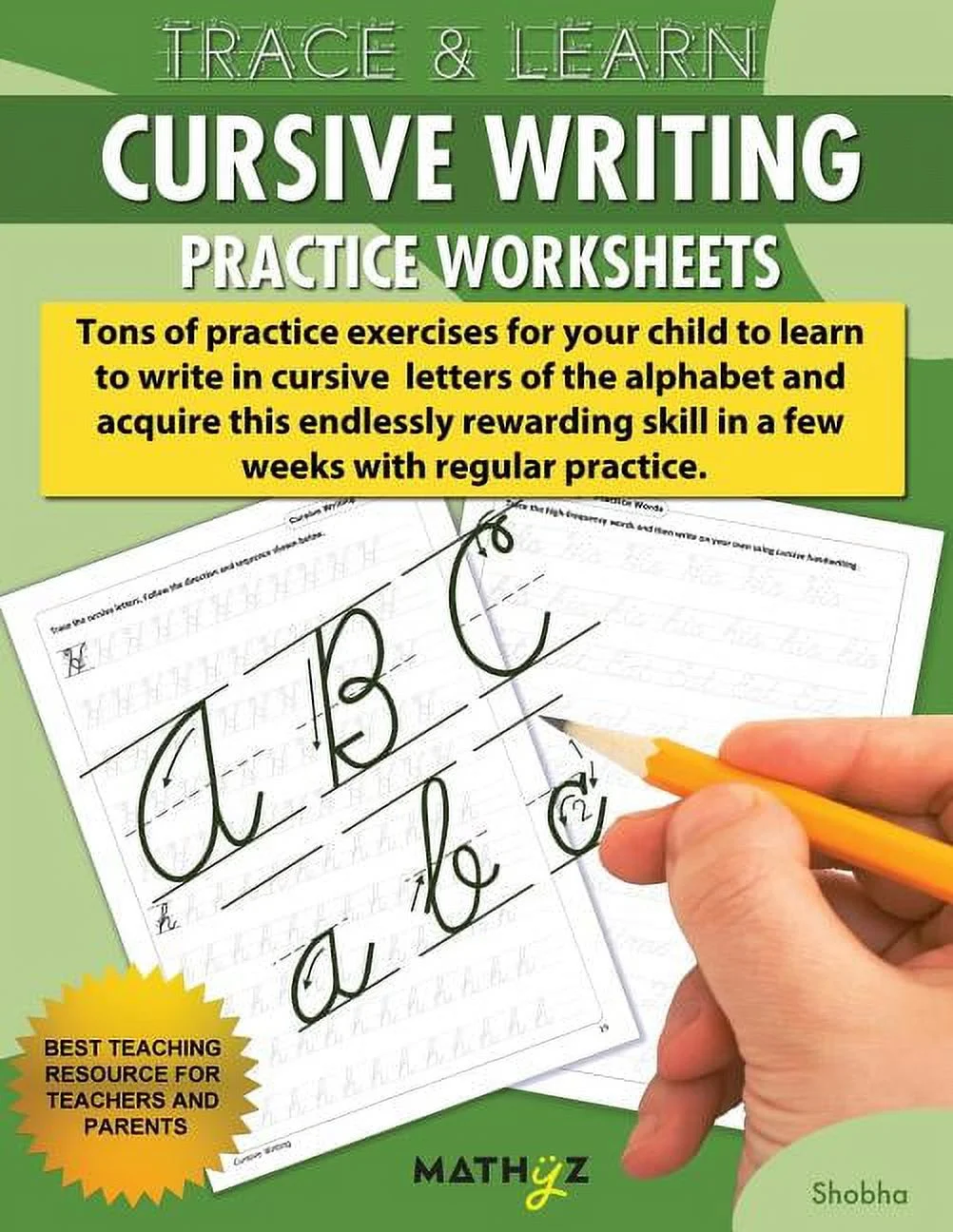 Trace Learn Cursive Writing Practice Worksheets Paperback 9780999740804