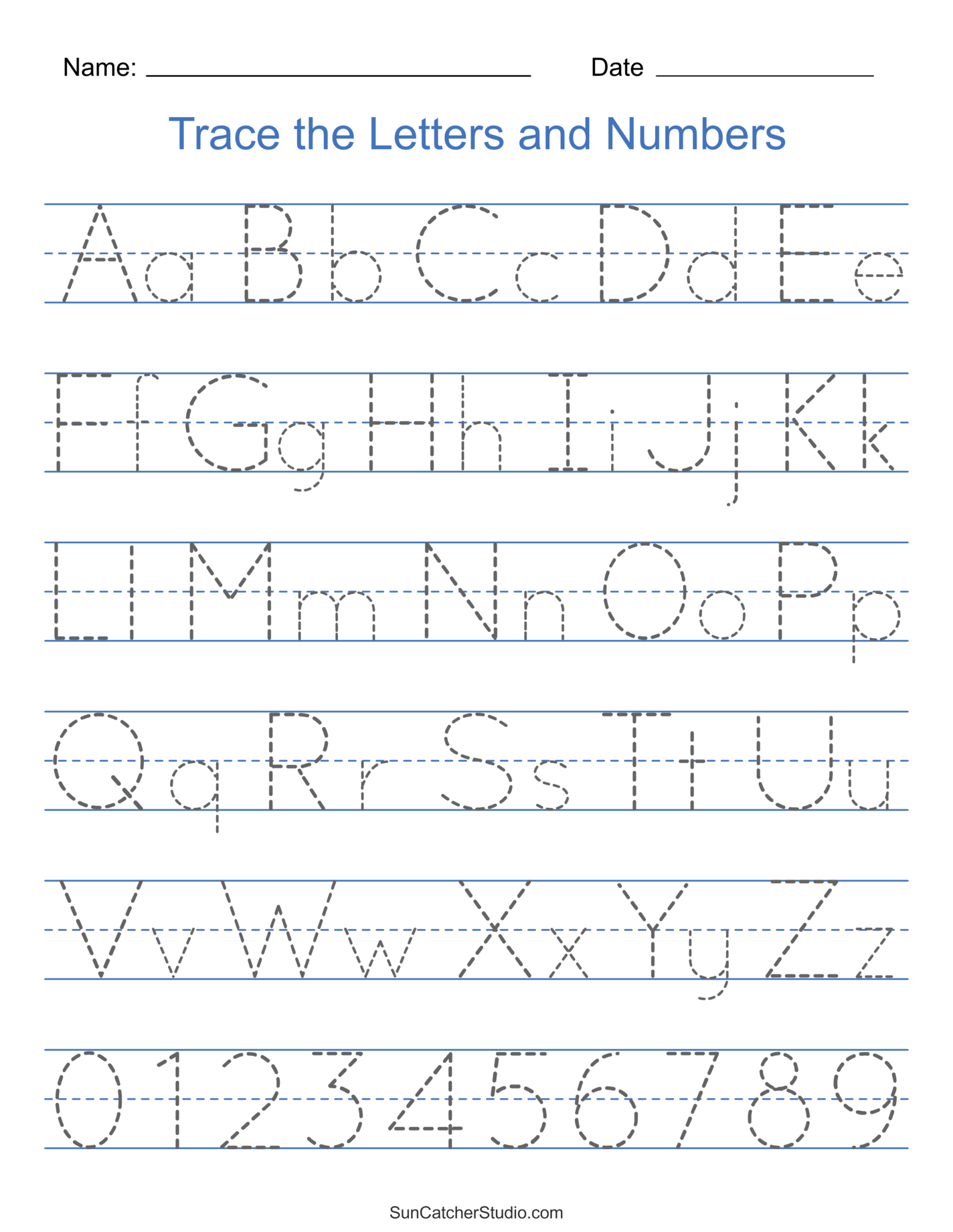 Tracing Alphabet Letters