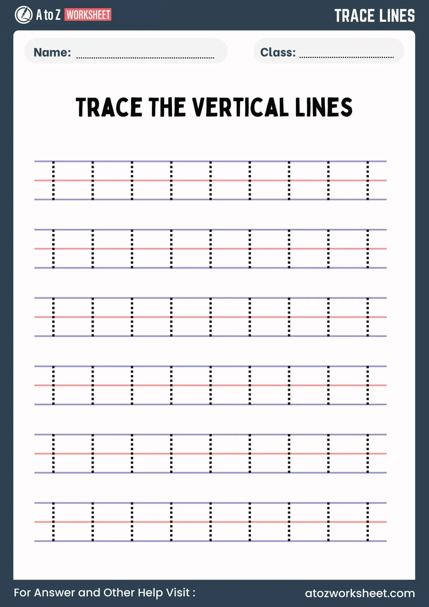 Tracing Lines Worksheets